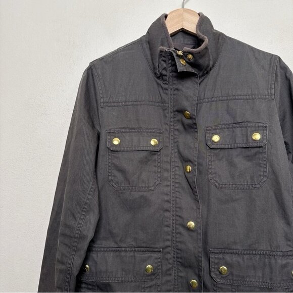 J.crew Womens Small Relaxed Boyfriend Field Jacket In Army Green Color - Picture 9 of 16